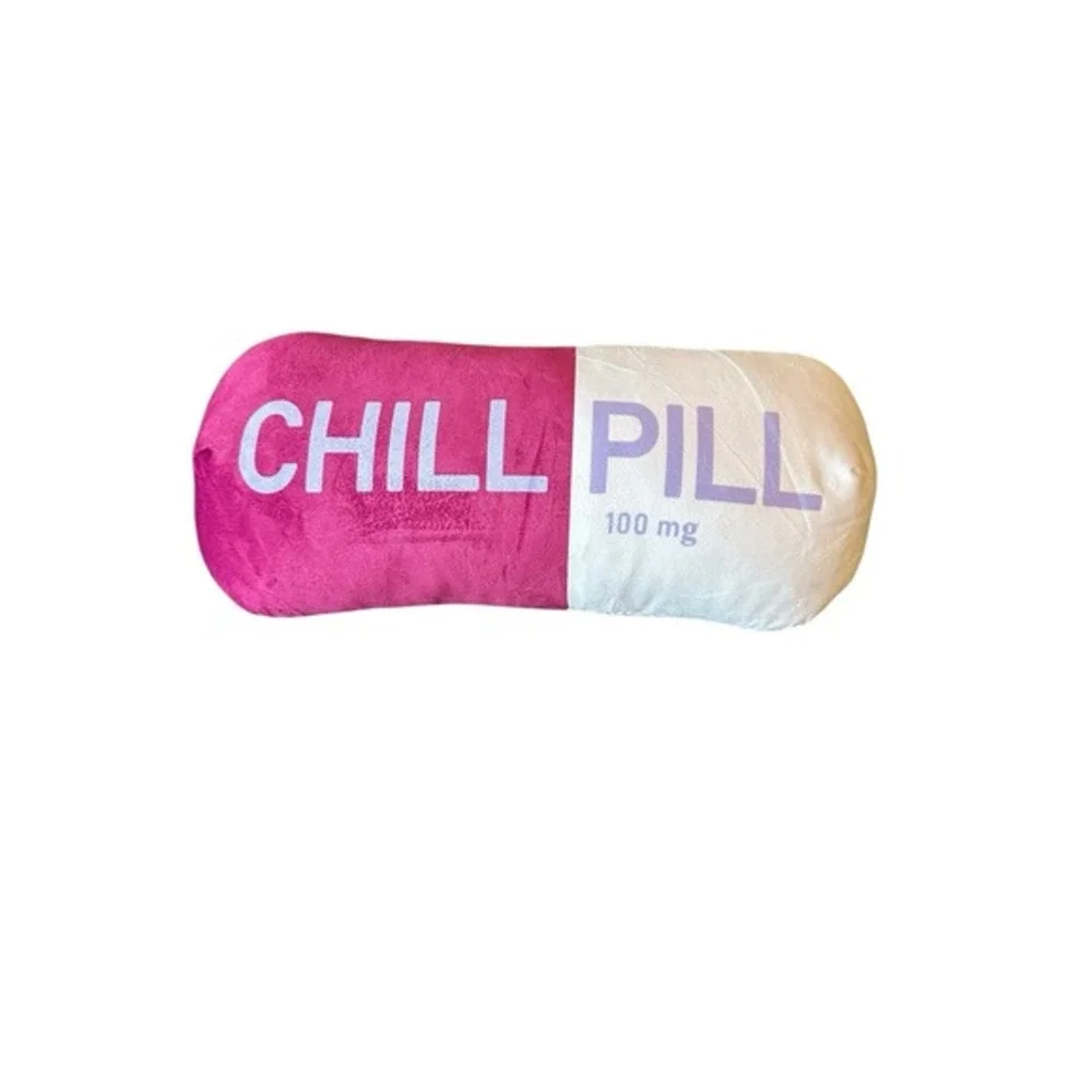 NEW 1 throw pillow CHILL PILL approximately‎ 14 inches long